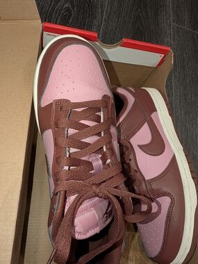 Nike Women’s Pink and Brown Low-Top Sneakers